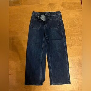 Quince Dark Blue Flare & Wide Leg Jeans